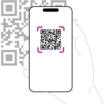 QR-Code auf einem Bildschirm